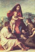 Andrea del Sarto Madonna mit Heiligen und einem Engel oil painting artist